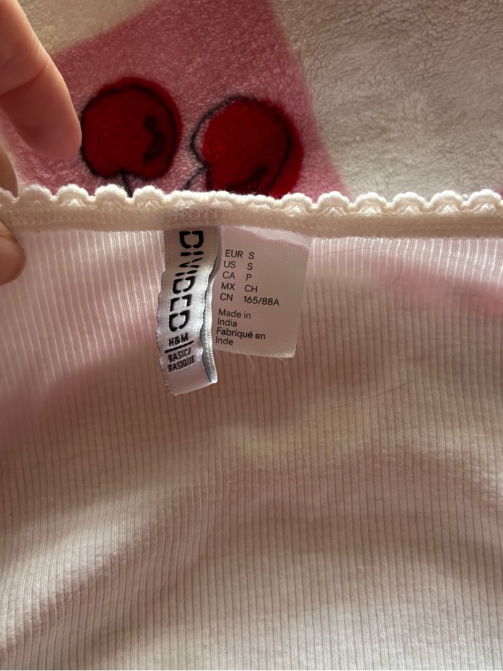H&M White Ribbed Long-Sleeve Square Neck Top - Picture 2 of 2